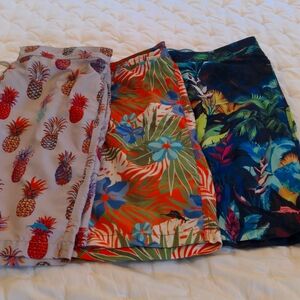 3 pairs Tommy Bahama men's swim trunks XXL- 9" inseam
